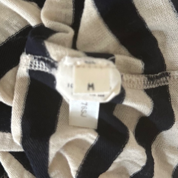 L'AGENCE Optical Illusion Longsleeve Top - Black and Ivory, Size M - Picture 7 of 9